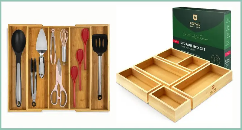 wooden drawer organizer
