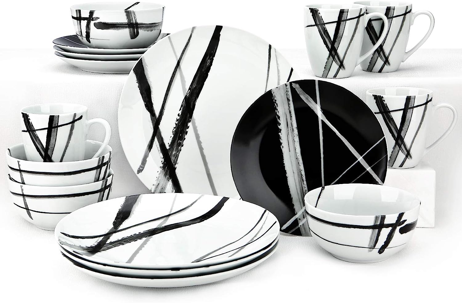 Black And White Dinnerware Set1