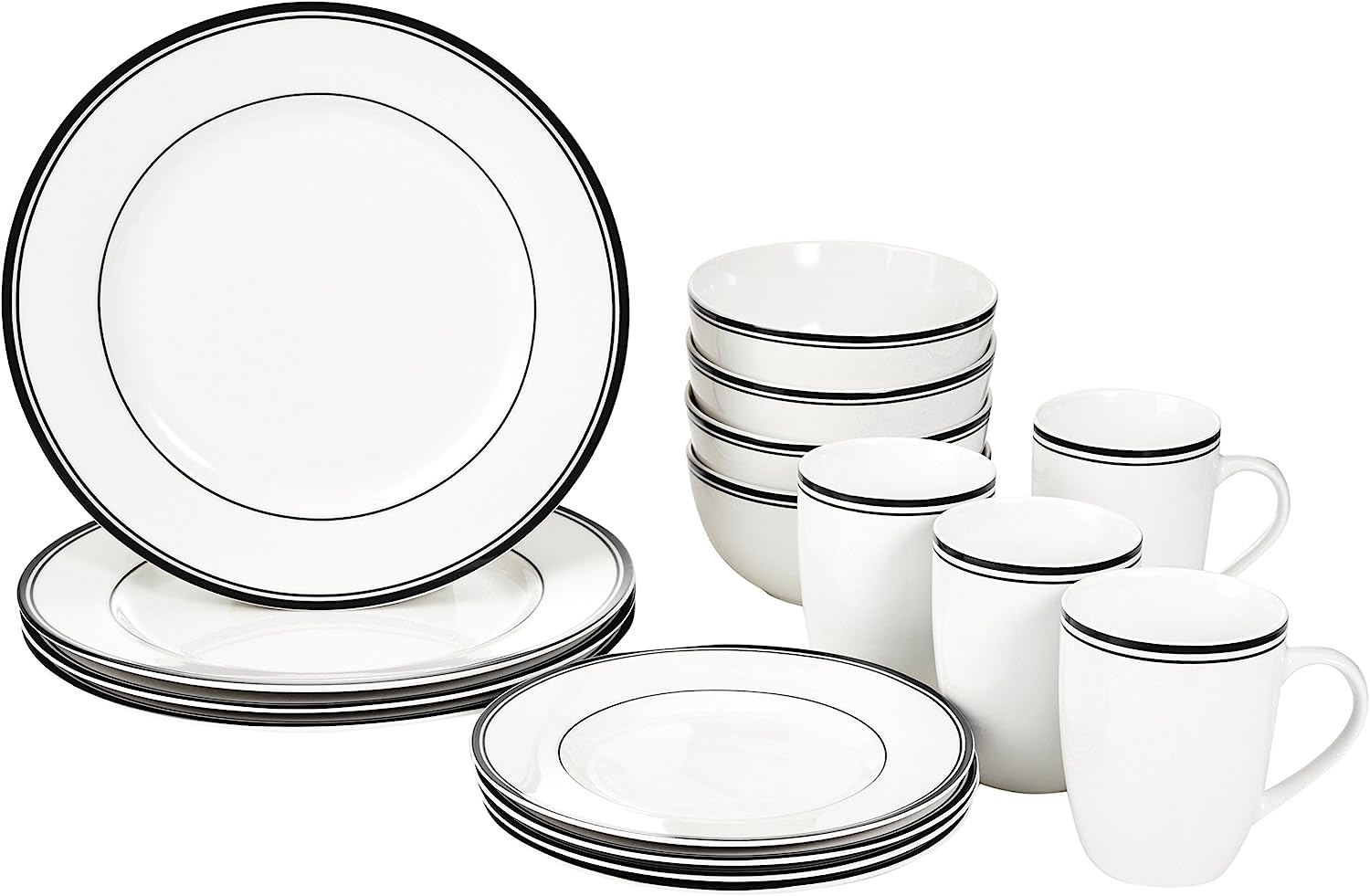 Black And White Dinnerware Set7