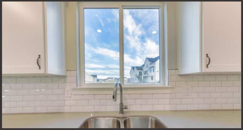 how to vent a kitchen sink under a window