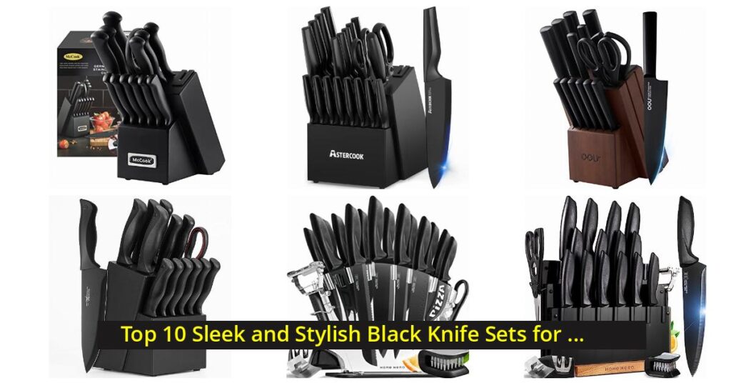 Black knife set