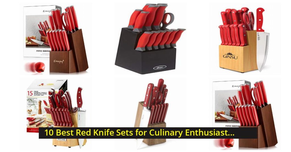 Red knife set