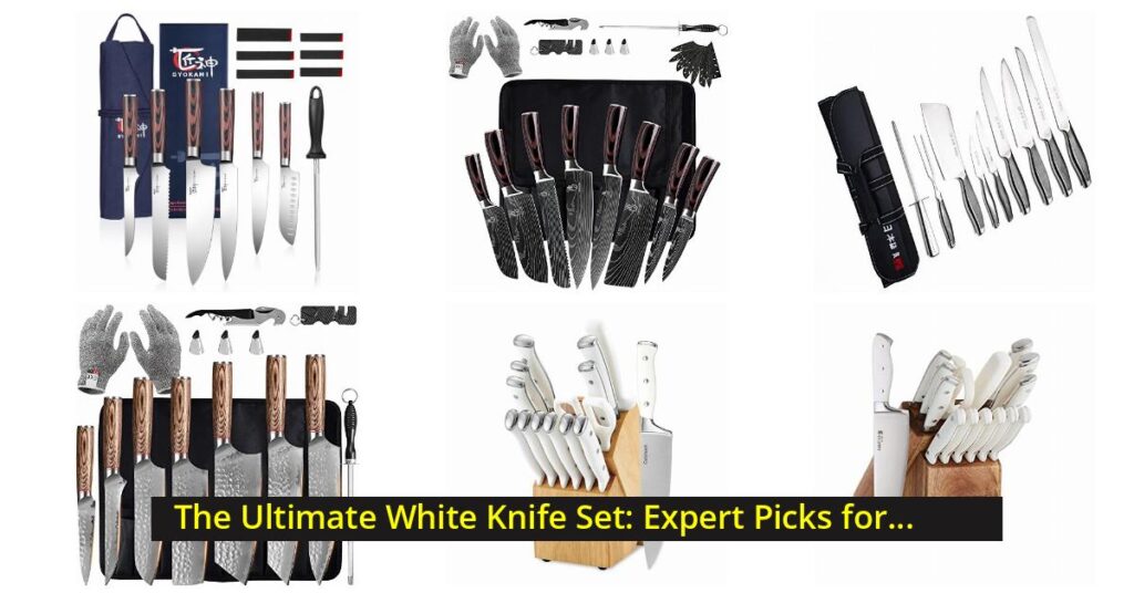 White knife set