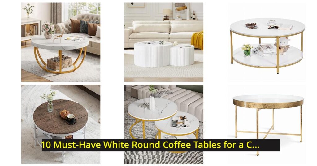 White round coffee table