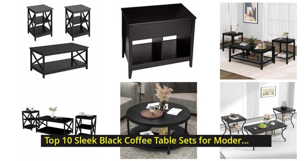 black coffee table set