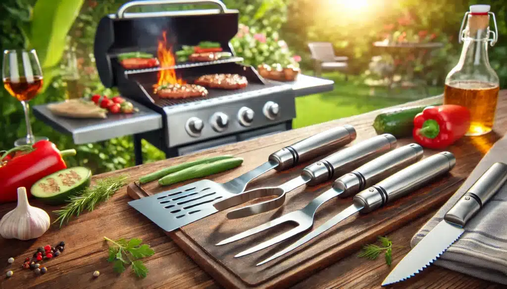 Tramontina 3-Piece Stainless Steel BBQ Tool Set for Grilling