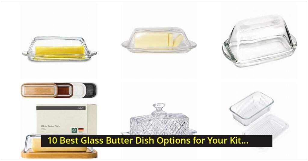 glass butter dish Image