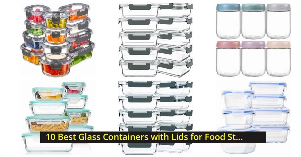 glass containers with lids Image