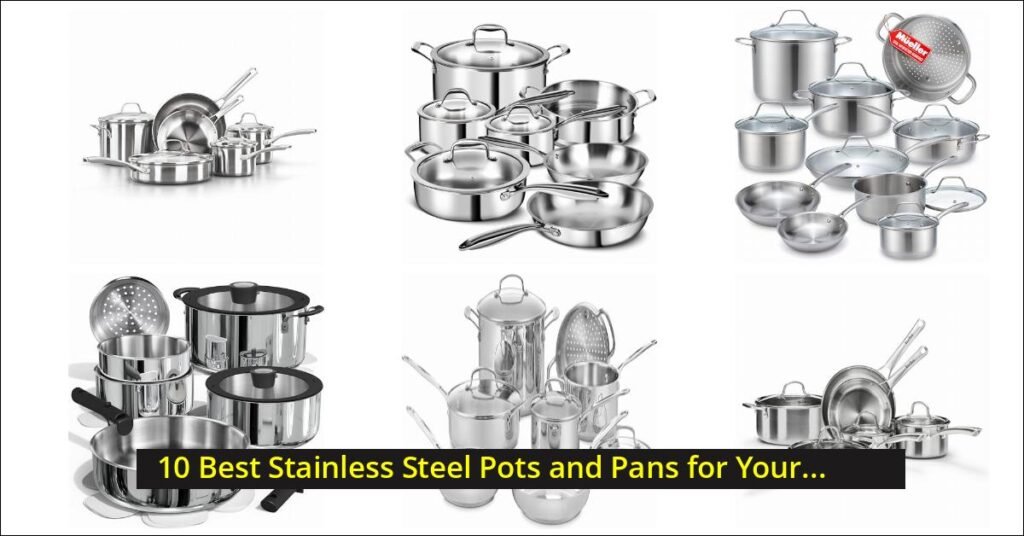 stainless steel pots and pans Image