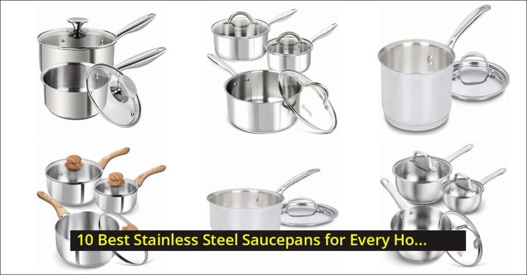 stainless steel saucepans Image
