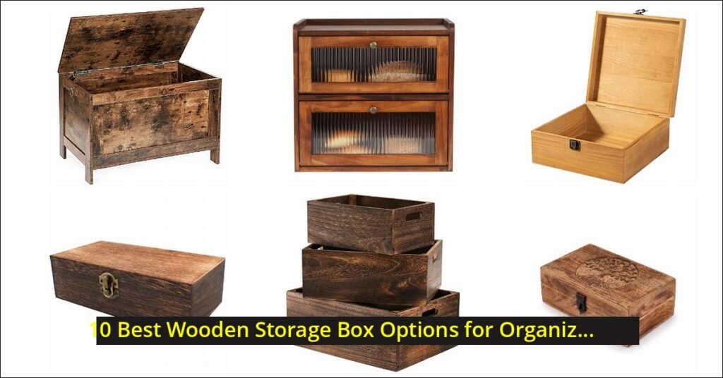 wooden storage box Image