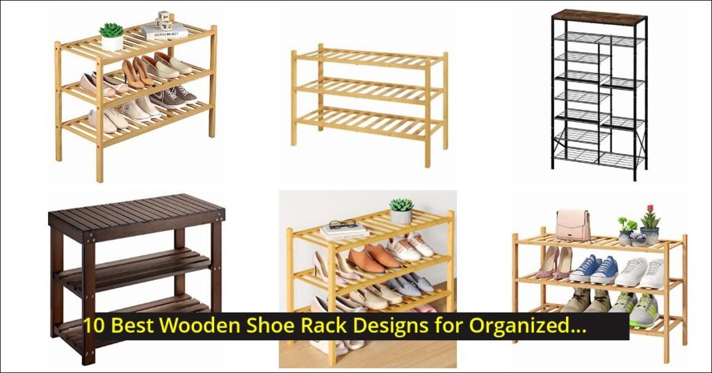 wooden shoe rack Image